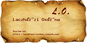Laczházi Oxána névjegykártya